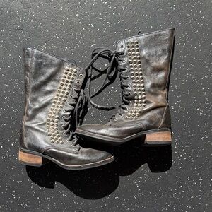 Steve Madden Black Leather Boots
